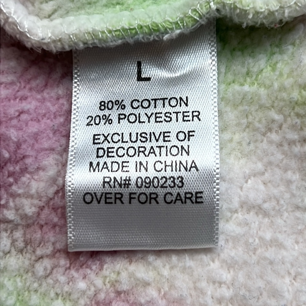 PLAYBOY X PAC SUN Mens Hoodie Large Pullover Tie Dye Green Pink White Y2K 90's L - Picture 5 of 9